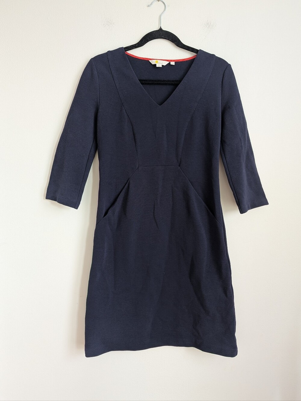 Boden Petite Navy Blue Bronte Ottoman Knit Dress 2P Preppy Office